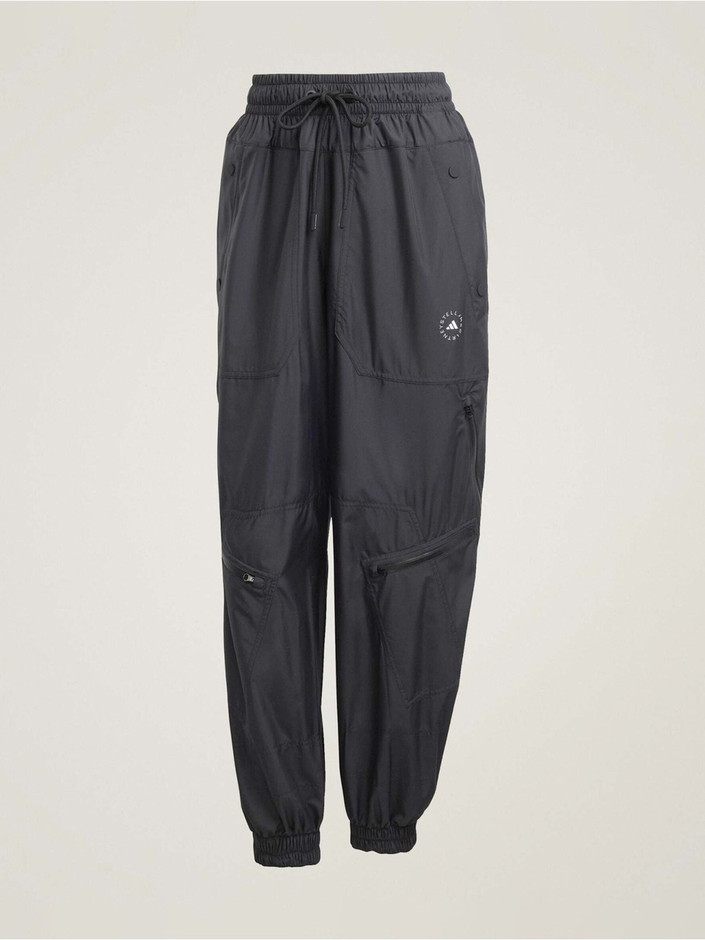 Adidas Stella McCartney Pants Womens Medium M Black Track Zip Cuffs JJ0092 Woven